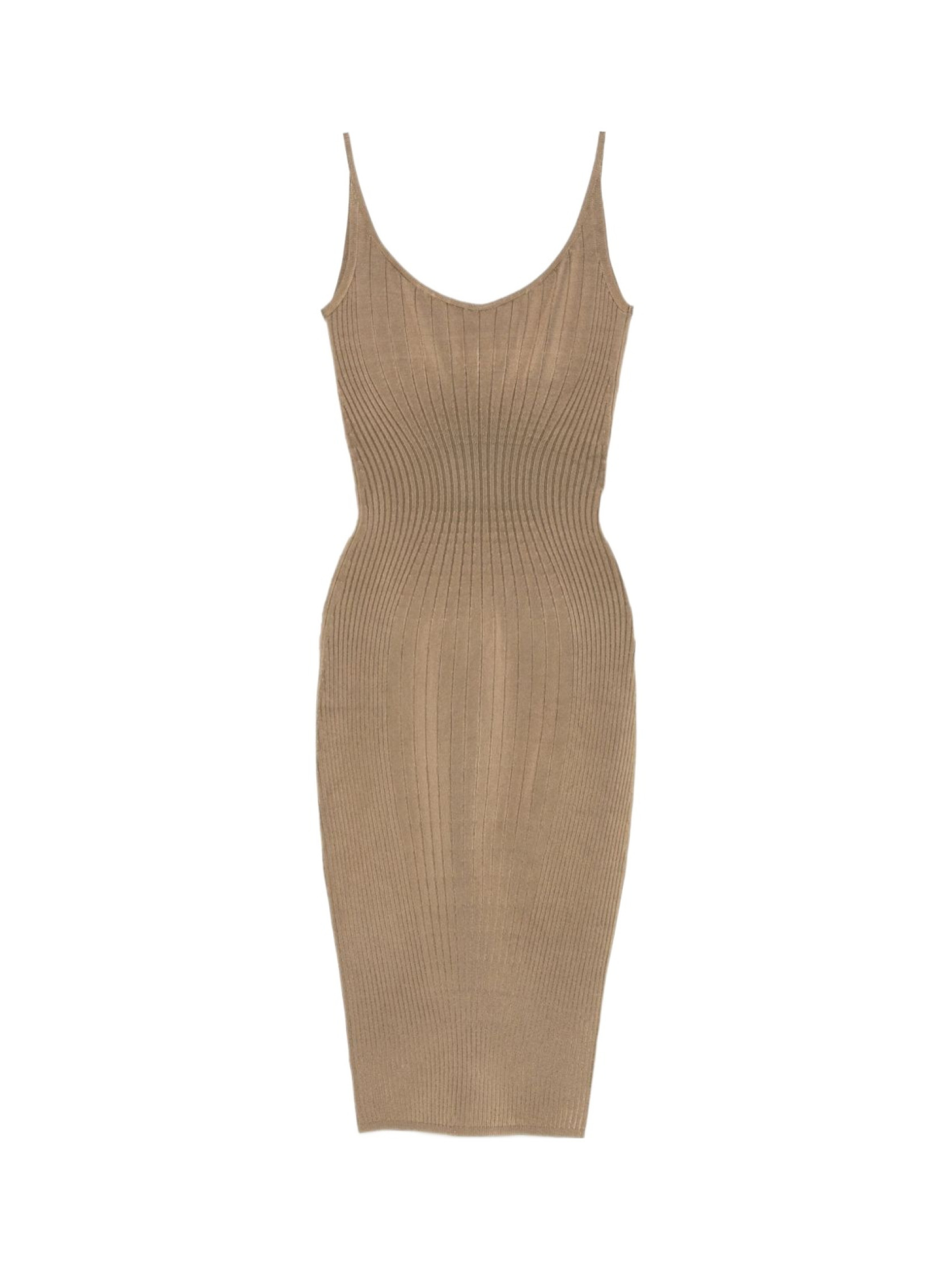 ribbed spaghetti-strap dress | Senser US
