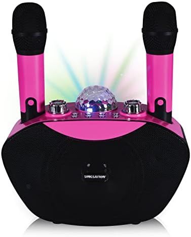 Singsation Karaoke Machine, 5.0 Bluetooth Portable Home System for Kids and Adults, 2 Wireless Micro | Amazon (US)