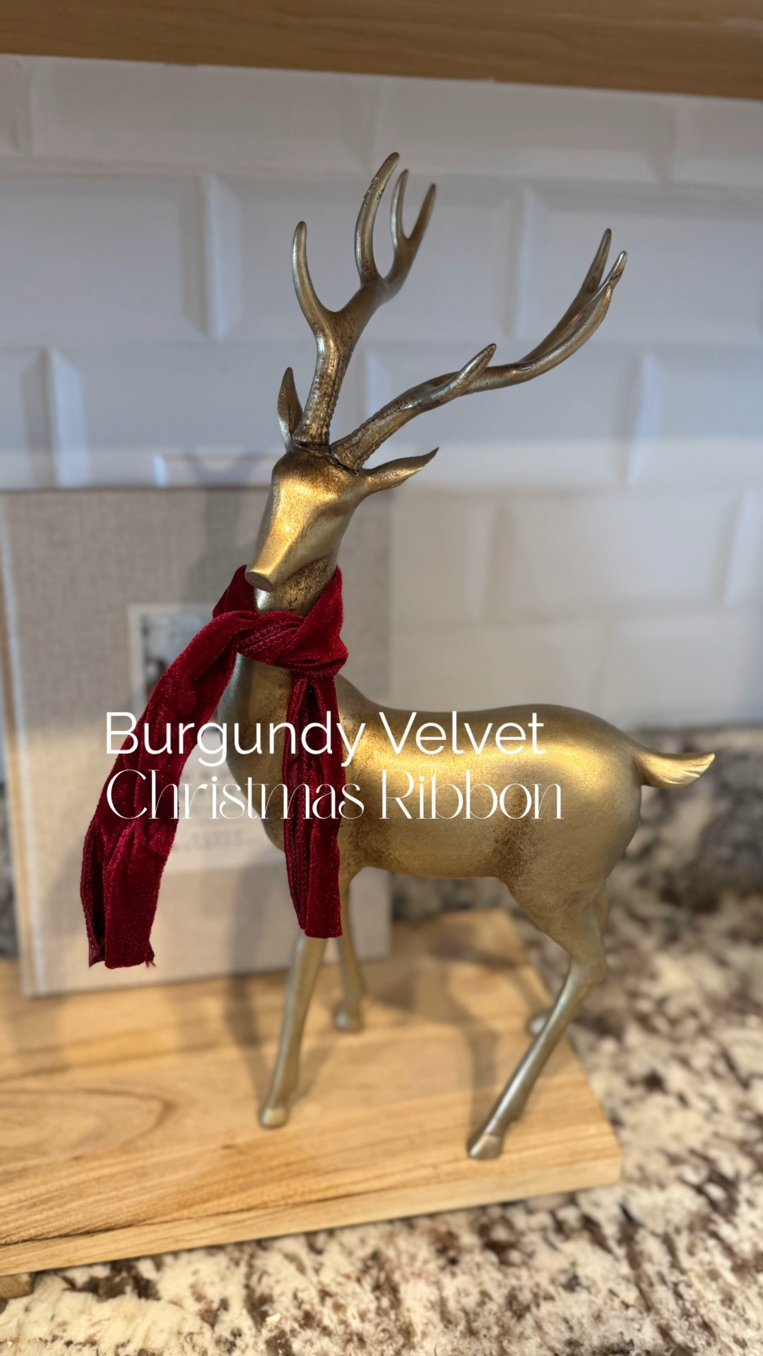 Burgundy Christmas ribbon 

Loving this burgundy velvet Christmas ribbon from My Texas House! 🎄 I used a 12” ribbon to make a bow for the top of my big tree and the bang cypress tree—so easy and adds such a cozy, elegant touch.

I had a little extra, so I wrapped it around my deer decor—it would also look adorable as a bow! 🤍

The 12” ribbon was just $8.97, and the cypress wreath I picked up even comes with a matching burgundy ribbon—holiday decorating made simple and chic! ✨

#BurgundyRibbon #ChristmasDecor #HolidayStyle #VelvetRibbon #FestiveHome

#LTKHoliday #LTKSeasonal