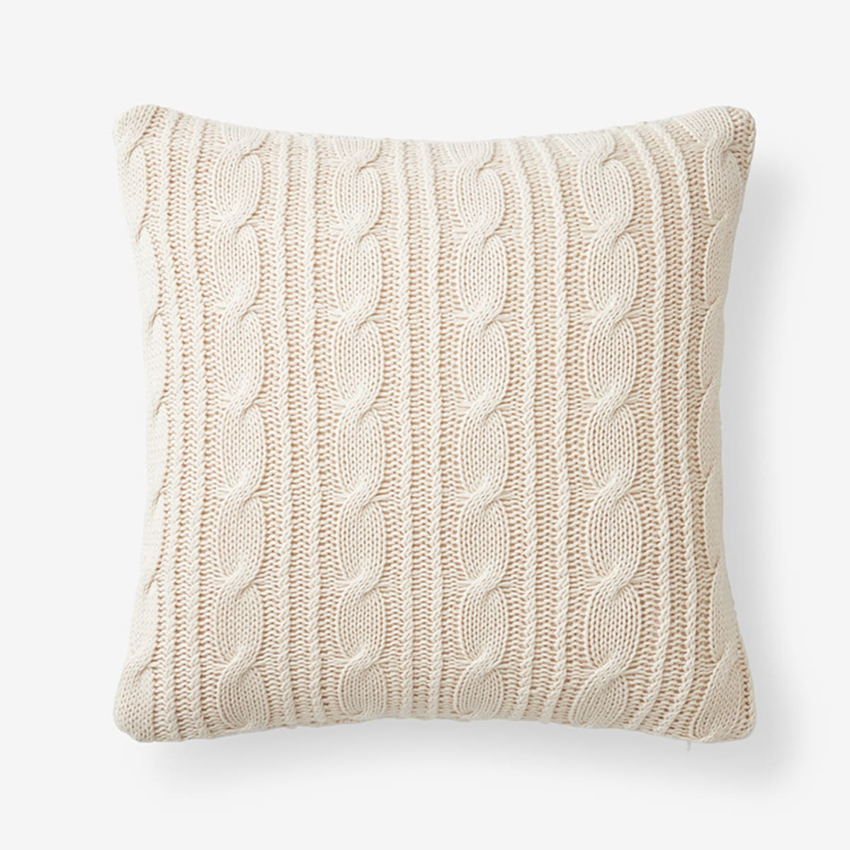 Chunky Cable Knit Decorative Pillow - Natural | The Company Store