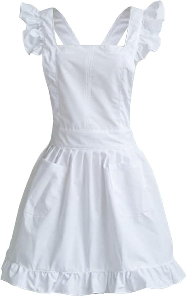 LilMents Petite Maid Ruffle Retro Apron Kitchen Cooking Cleaning Fancy Dress Cosplay Costume | Amazon (US)
