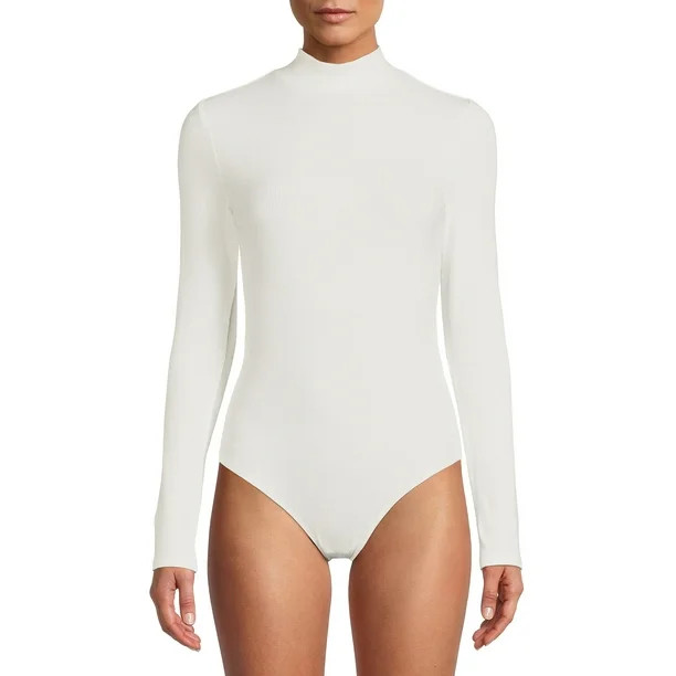 No Boundaries Juniors Mock Neck Bodysuit - Walmart.com | Walmart (US)