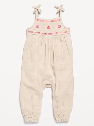 Printed Sleeveless Tie-Knot Jumpsuit for Baby | Old Navy (CA)