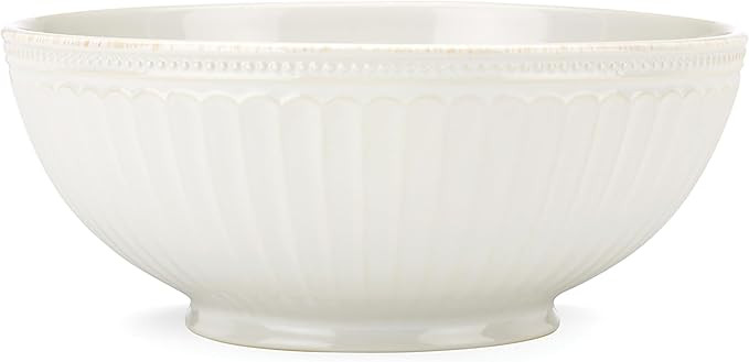 Lenox White French Perle Groove Medium Serve Bowl, 3.20 LB | Amazon (US)