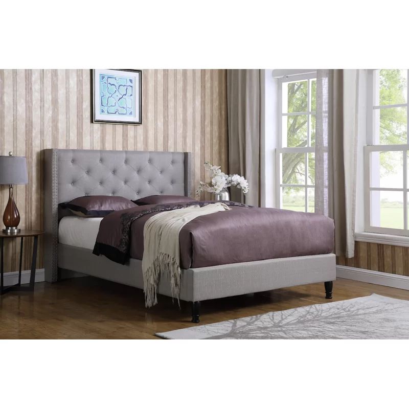 Boswell Tufted Upholstered Low Profile Platform Bed | Wayfair North America