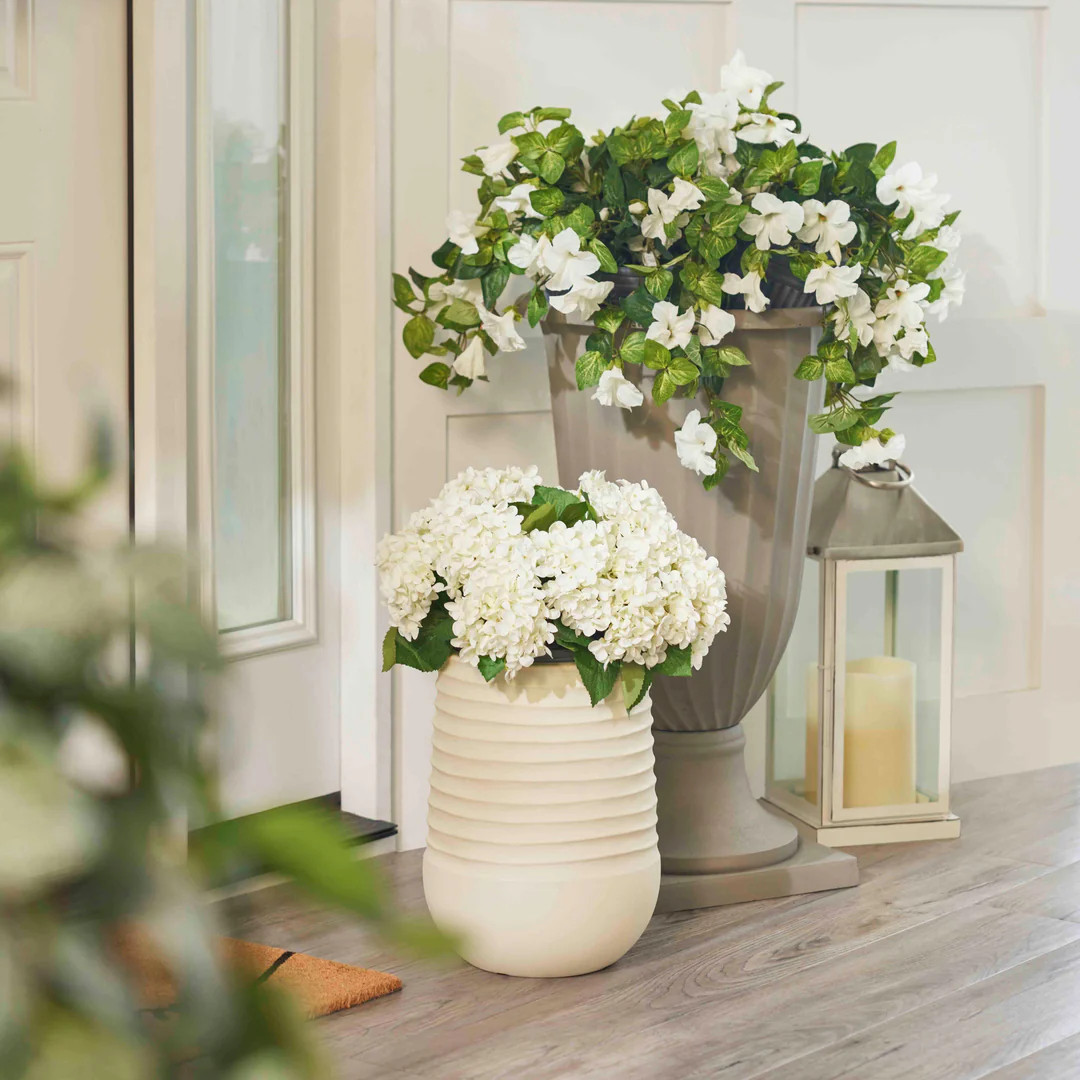 Blooming Petunia Cascade Faux Floral Plant Outdoor Urn Filler Arrangement - Available in 3 Colors | Darby Creek Trading