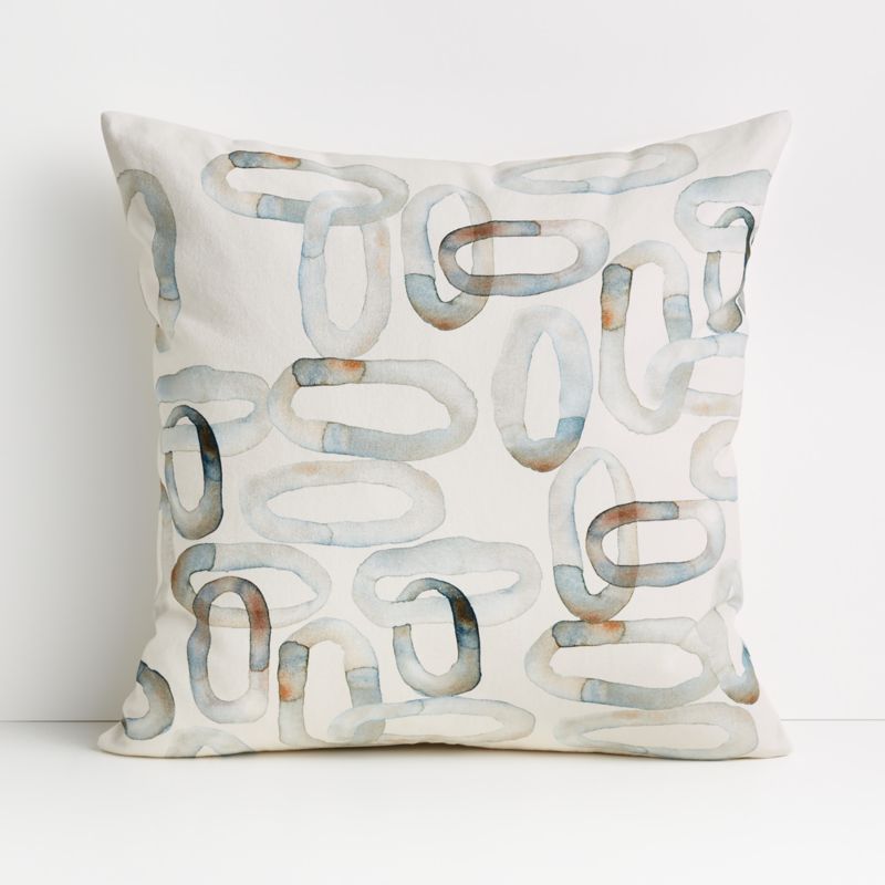 Liotti 20" Watercolor Pillow with Down-Alternative Insert + Reviews | Crate and Barrel | Crate & Barrel