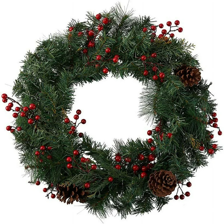 Classic Christmas 24" Wreath | Walmart (US)
