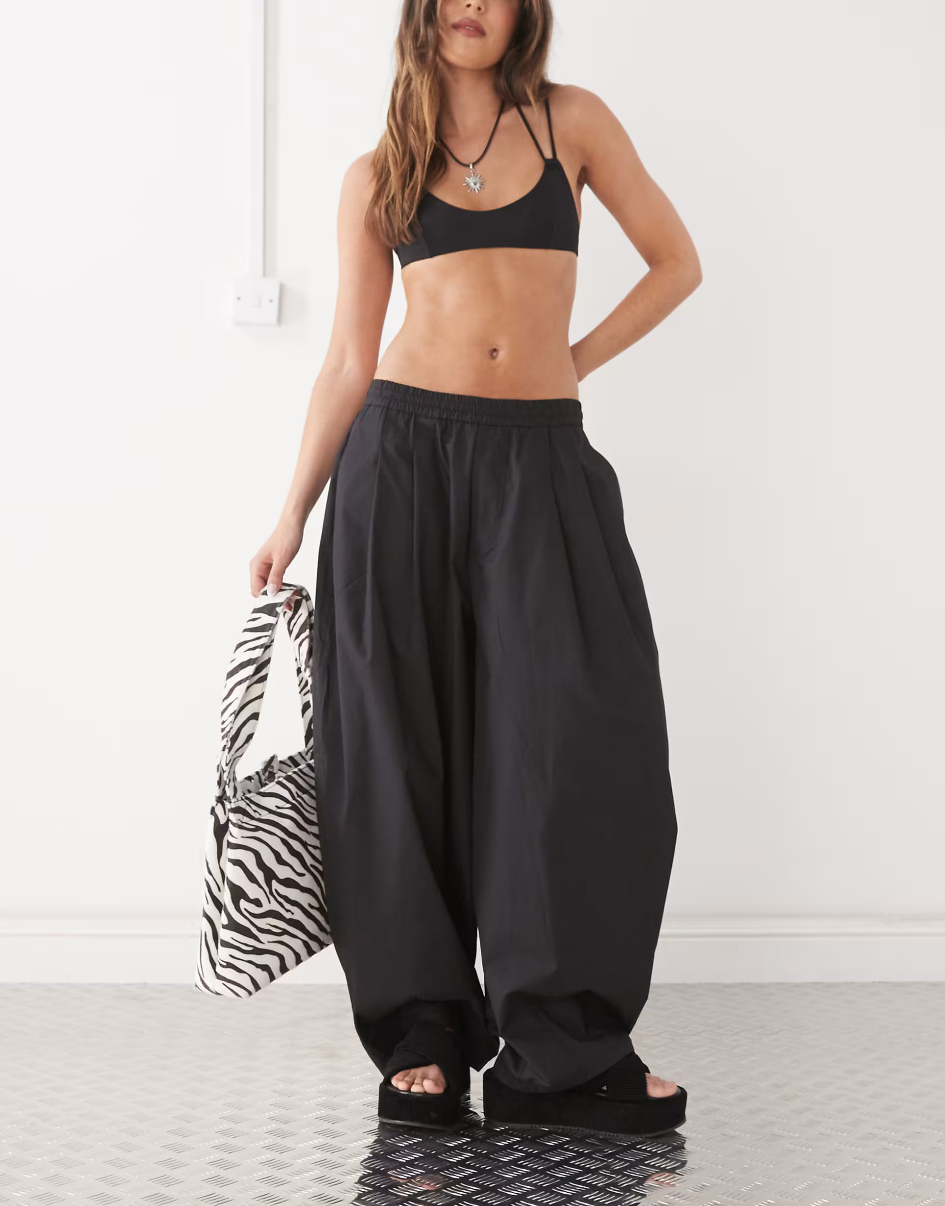 COLLUSION balloon leg pants in black | ASOS (Global)