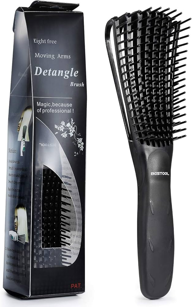 BESTOOL Detangling Brush, Detangler Brush for Natural Black/ Curly Hair Afro 3/4abc Texture, Fast... | Amazon (US)