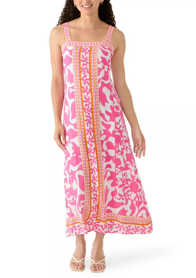 Petite Square Neck Midi Dress | Belk