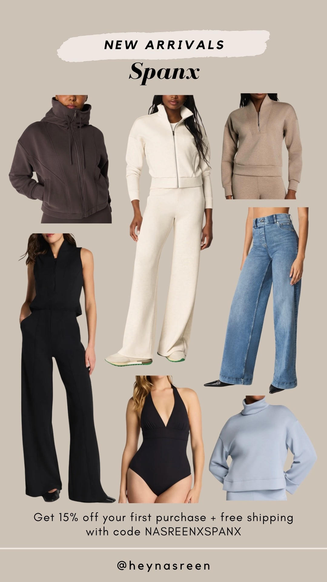 In love with these Spanx new arrivals! Use code NASREENXSPANX for 15% off your first purchase + free shipping. @spanx #spanxpartner

 

#LTKActive #LTKSaleAlert