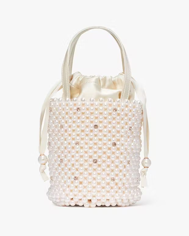 Purl Pearl Embellished Small Bucket Bag | Kate Spade (US)