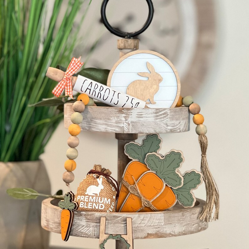 BUNDLE // Classic Easter Tier Tray Decor // Easter Signs // Tier Tray Decor // Easter Tiered Tray... | Etsy (US)