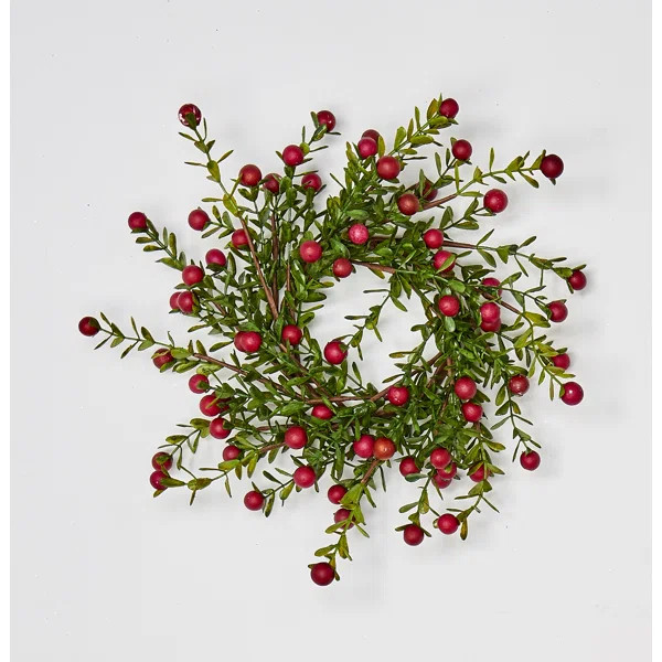 Boxwood & Berry Candle Ring (Set of 2) | Wayfair North America