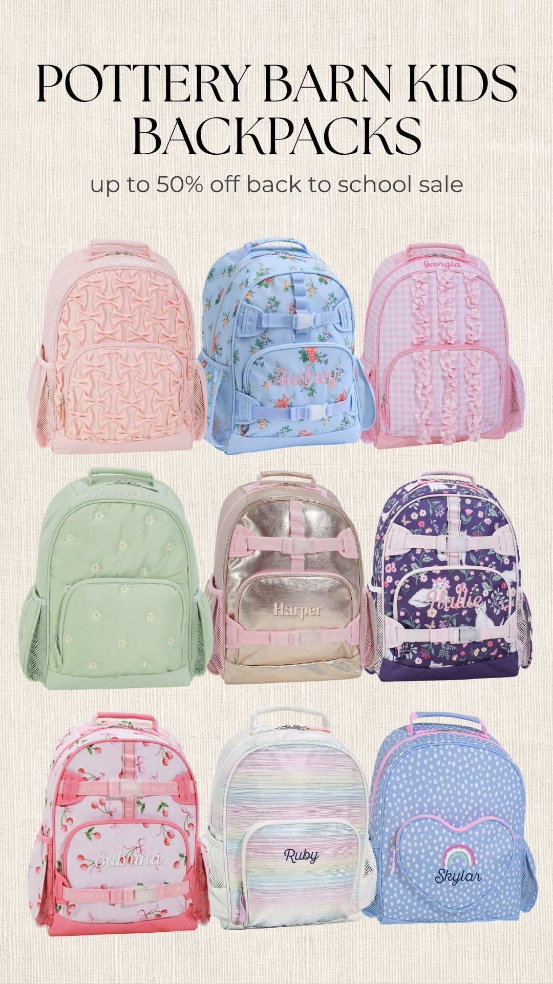 Pottery Barn Kids backpacks up to 50% off! 

 #LTKdayinmylife #LTKgrwm #LTKootd