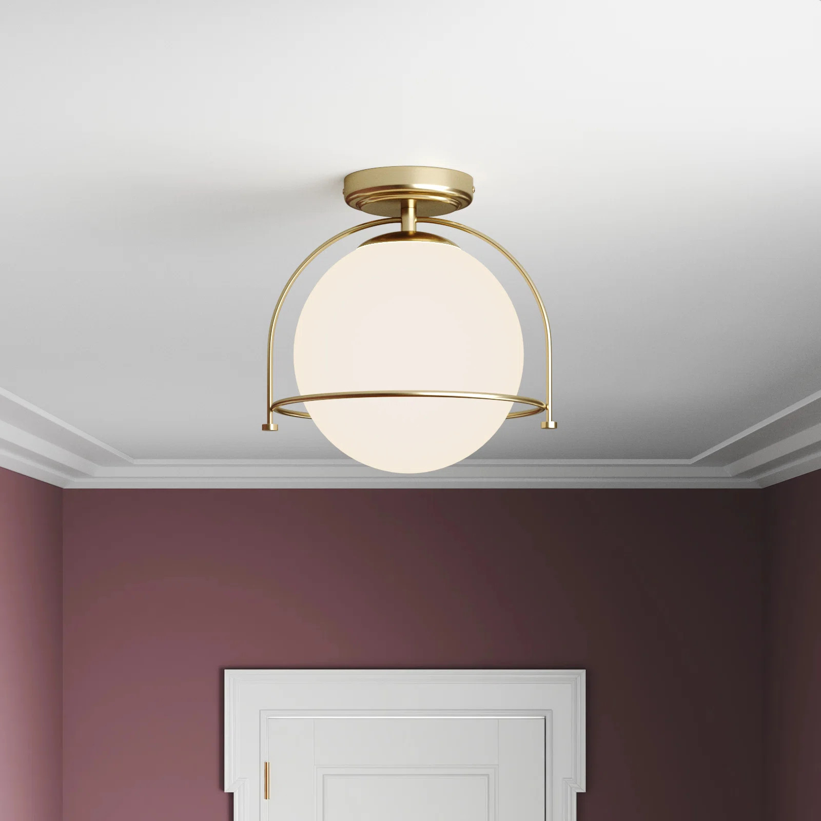 Linnea Glass Flush Mount | Wayfair North America