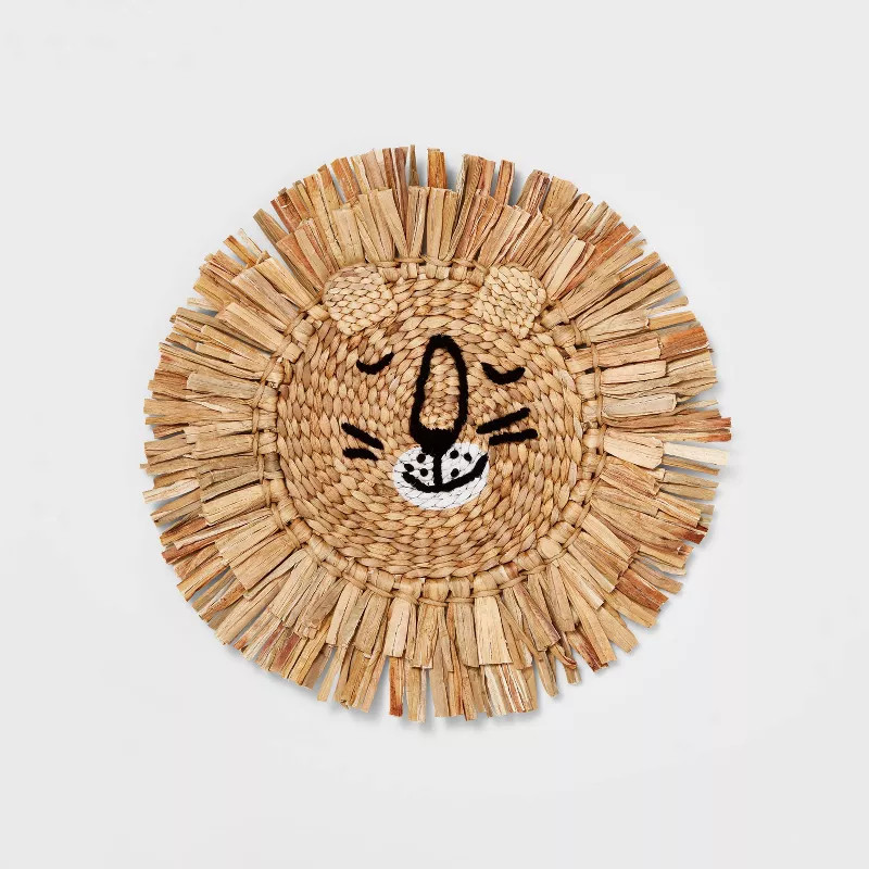 Water Hyacinth Lion Head Wall Décor Natural - Pillowfort™ | Target