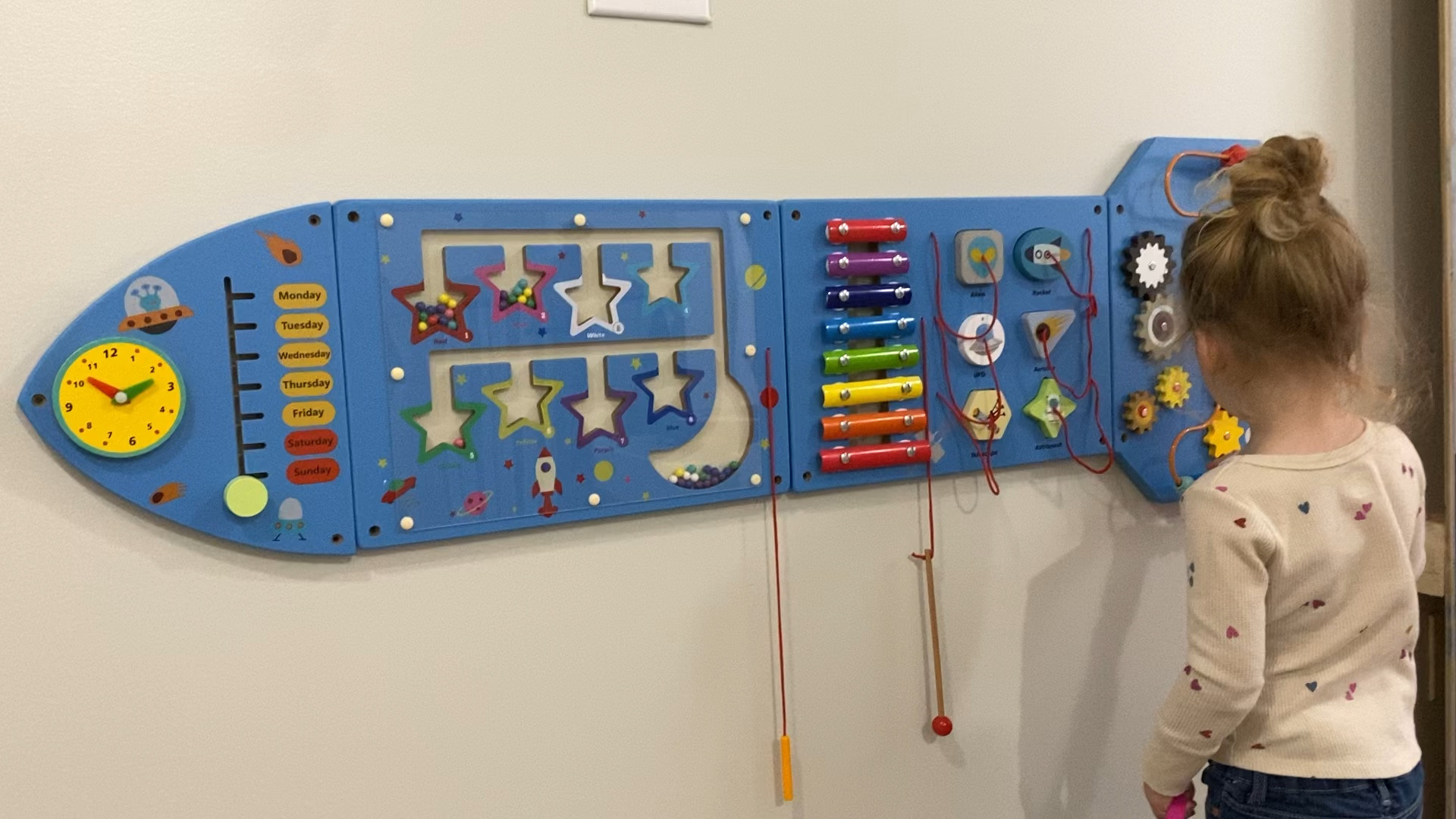 Absolutely love this busy board wall for my daughter! She plays with it everyday!

#kidtoys #busyboard #learningtoys #blackfridaydeals #amazontoys #trendingtoys #Christmastoys 

#LTKGiftGuide #LTKKids #LTKCyberWeek