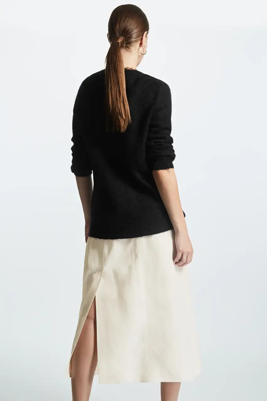 REGULAR-FIT MOHAIR-BLEND JUMPER - BLACK - COS | COS (EU)