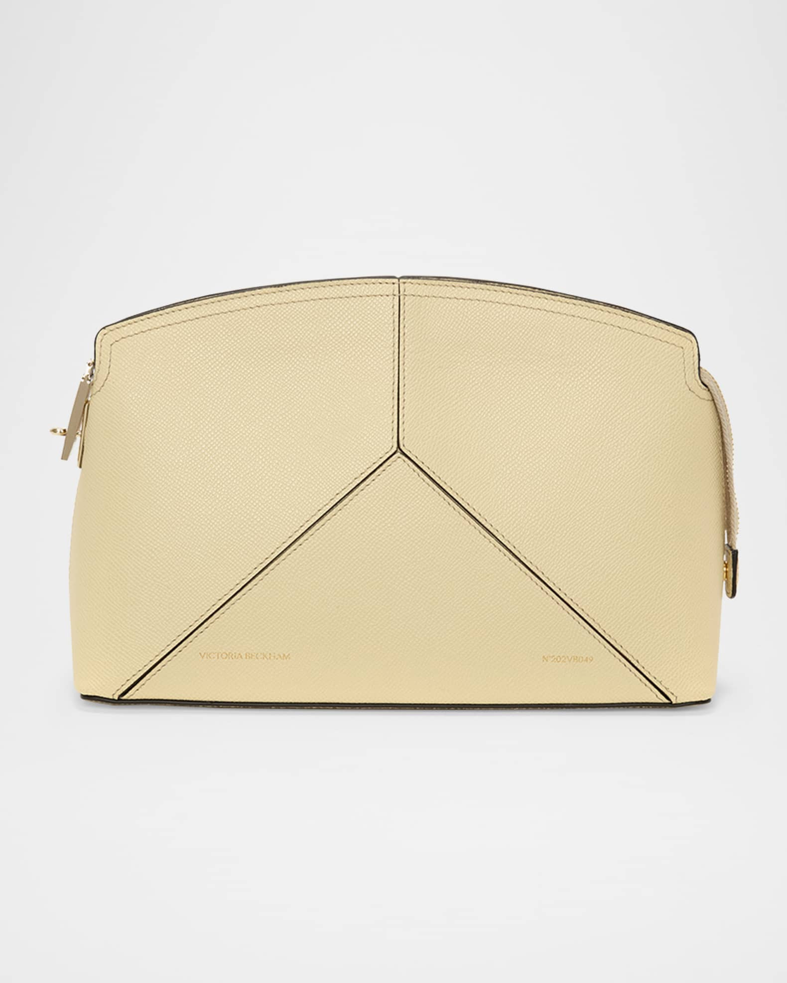 The Victoria Zip Leather Clutch Bag | Neiman Marcus