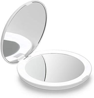 Fancii LED Lighted Travel Makeup Mirror, 1x/10x Magnification - Daylight LED, Compact, Portable, ... | Amazon (US)