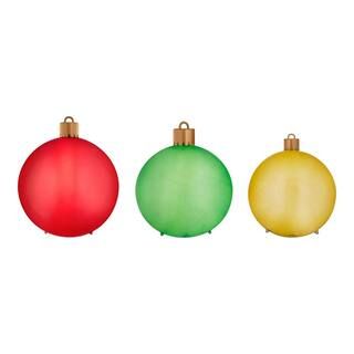 3-Piece Airblown Metallic Ornaments Inflatables | The Home Depot