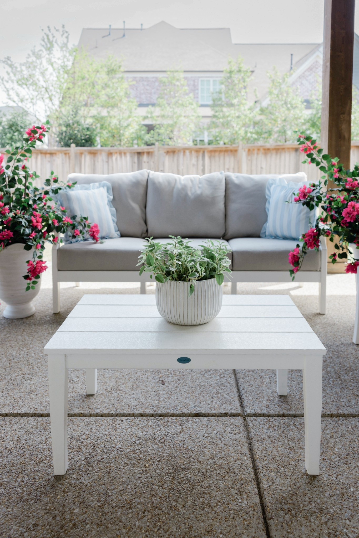 Loving how fresh my patio looks just by a little elbow freeze, some new plants and new pillows. Pillows are under $15!

#LTKSeasonal #LTKHome