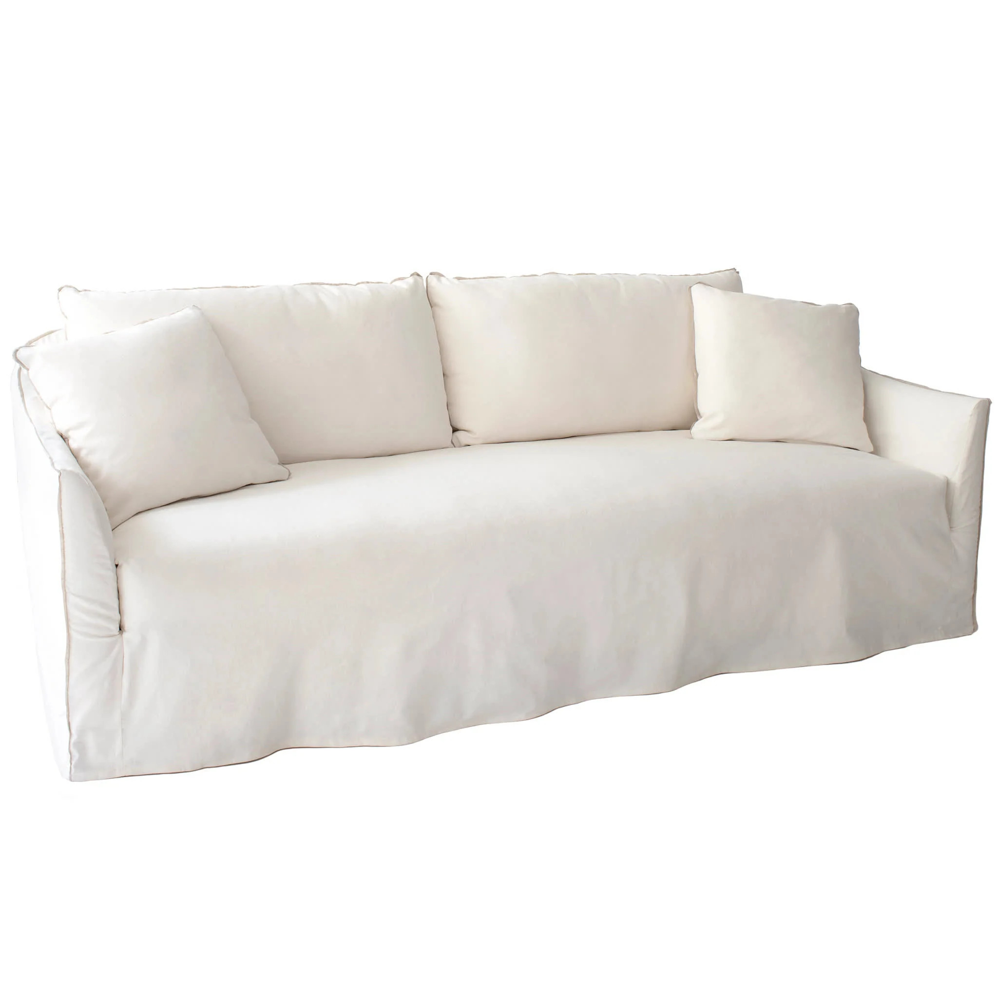 Bruna White Slipcovered Sofa | Annie Selke