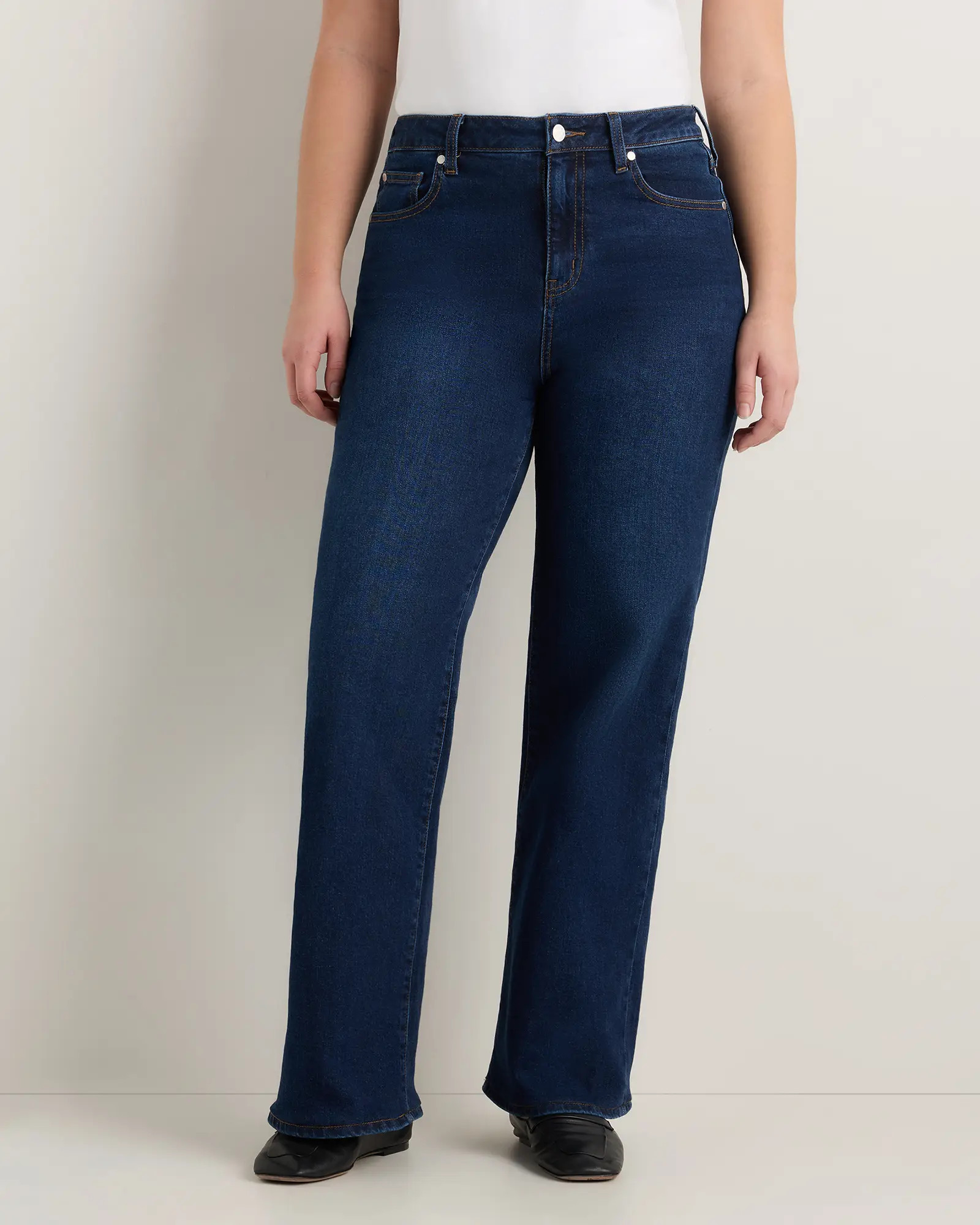 Curvy Bella Stretch Wide Leg Jeans | Quince