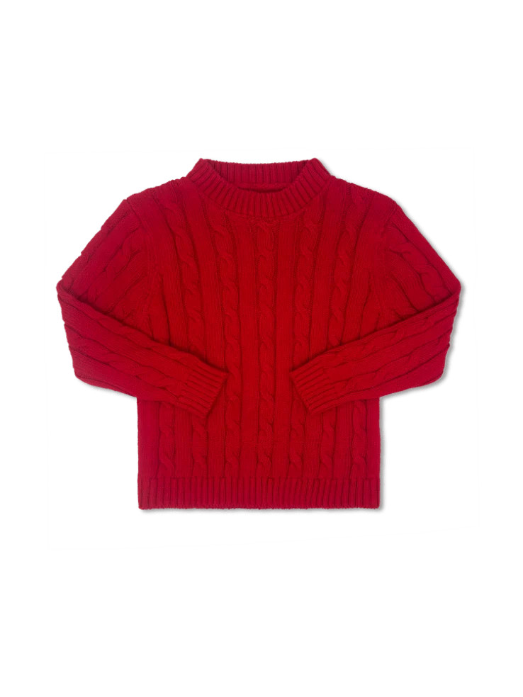Cable Knit Sweater - Raleigh Red | Lullaby Set