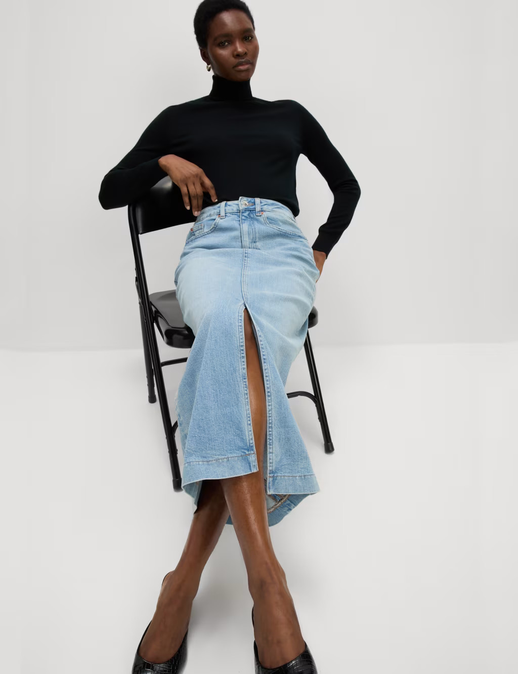 Denim Midi Skirt | Marks & Spencer (UK)