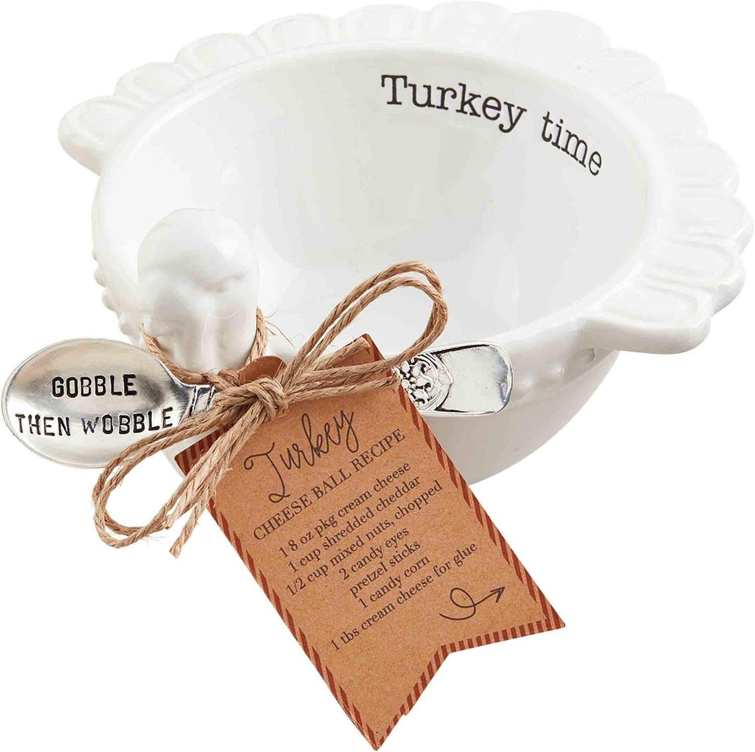 Mud Pie Thanksgiving Turkey Tidbit Set, Turkey Dip Bowl and Spoon, 2 Piece | Amazon (US)