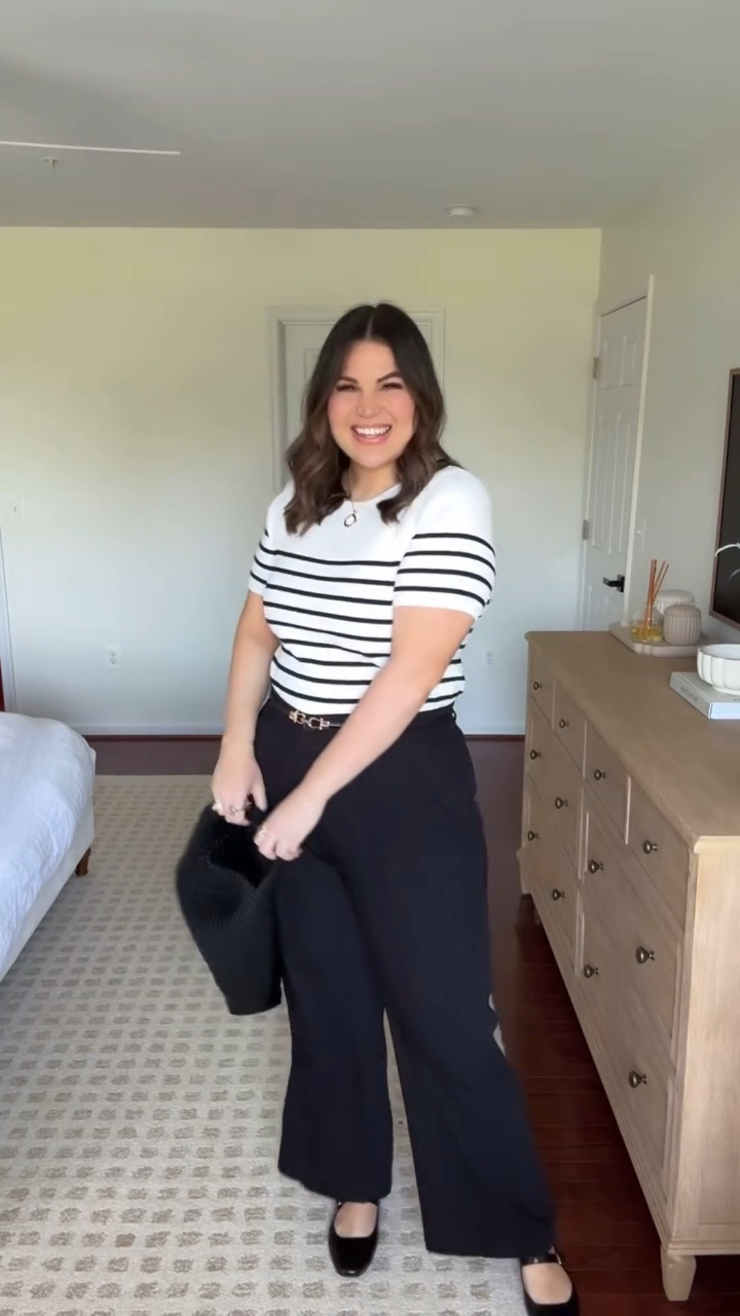 Midsize workwear outfit! 
Tee - xl 
Pants - xl long 
Flats - 9.5
Bra + undies: * use code  KELLYELIZXSPANX to save 

// amazon fashion, midsize fashion, workwear, office style 

#LTKFindsUnder50 #LTKWorkwear #LTKMidsize