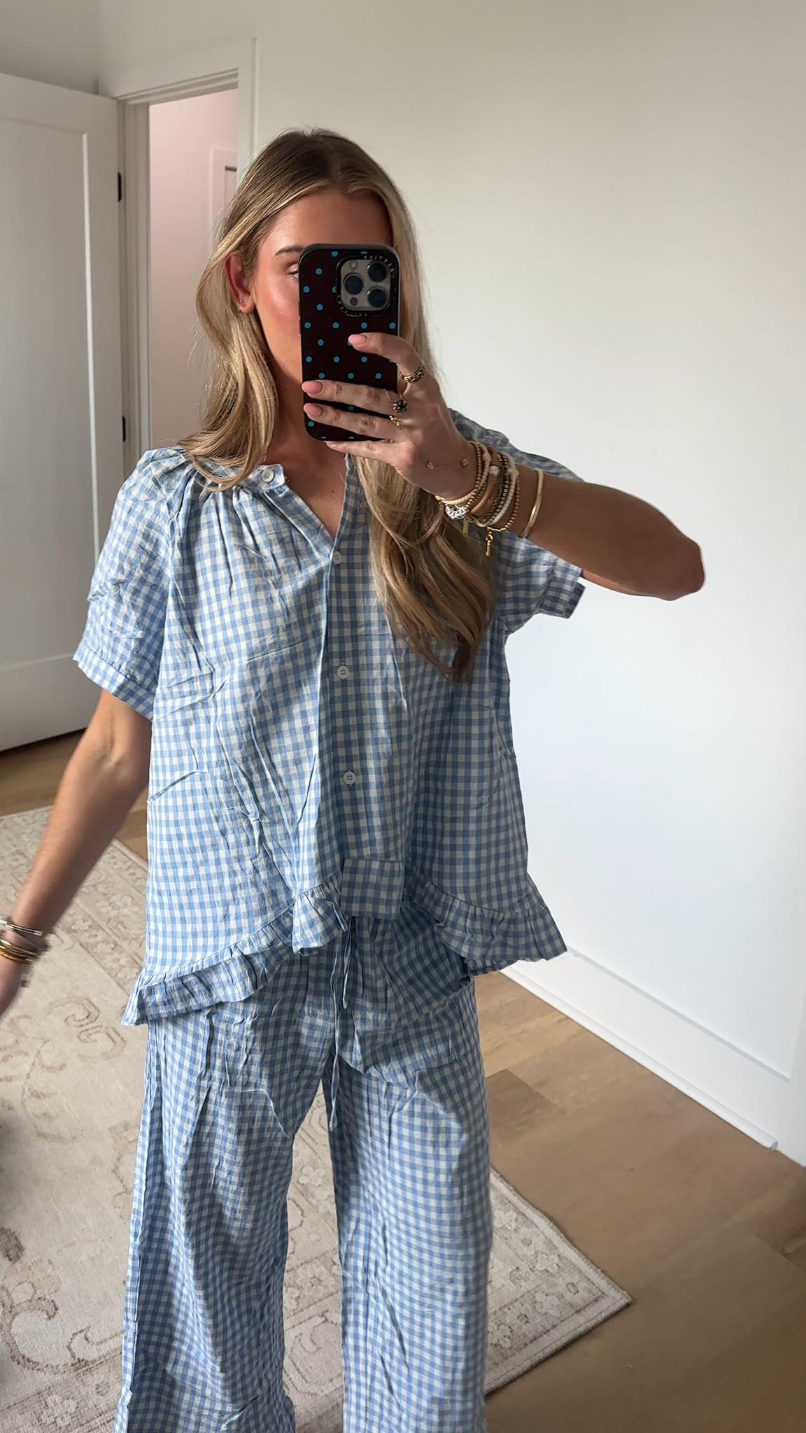 Amazon size small Tanming 2 Piece Sets for Women Gingham Button Down Short Sleeve Tops Ruffle Plaid Pants Pajamas Lounge Set

#LTKootd #LTKSaleAlert #LTKSeasonal