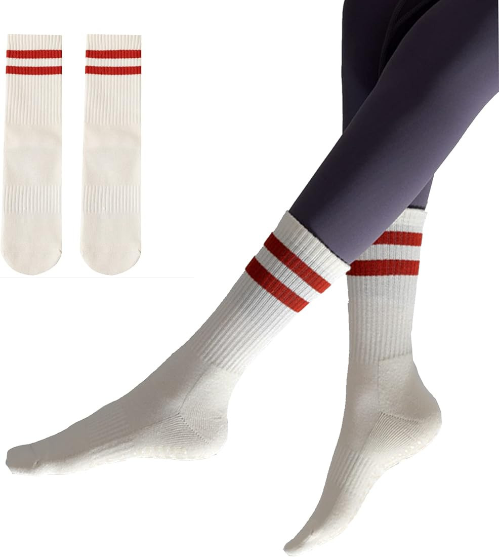 JCZANXI Yoga Socks with Grips for Women, Non Slip Grip Socks for Yoga, Pilates, Barre, Dance | Id... | Amazon (US)