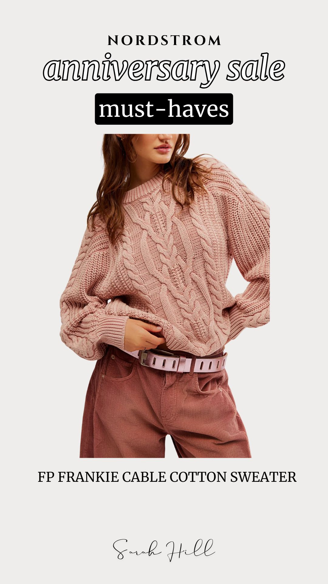 Nordstrom Anniversary Sale Must-Have! Free People Frankie Cable Cotton Sweater 

 #LTKSeasonal #LTKSaleAlert