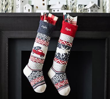 Natural Fair Isle Stockings | Pottery Barn (US)