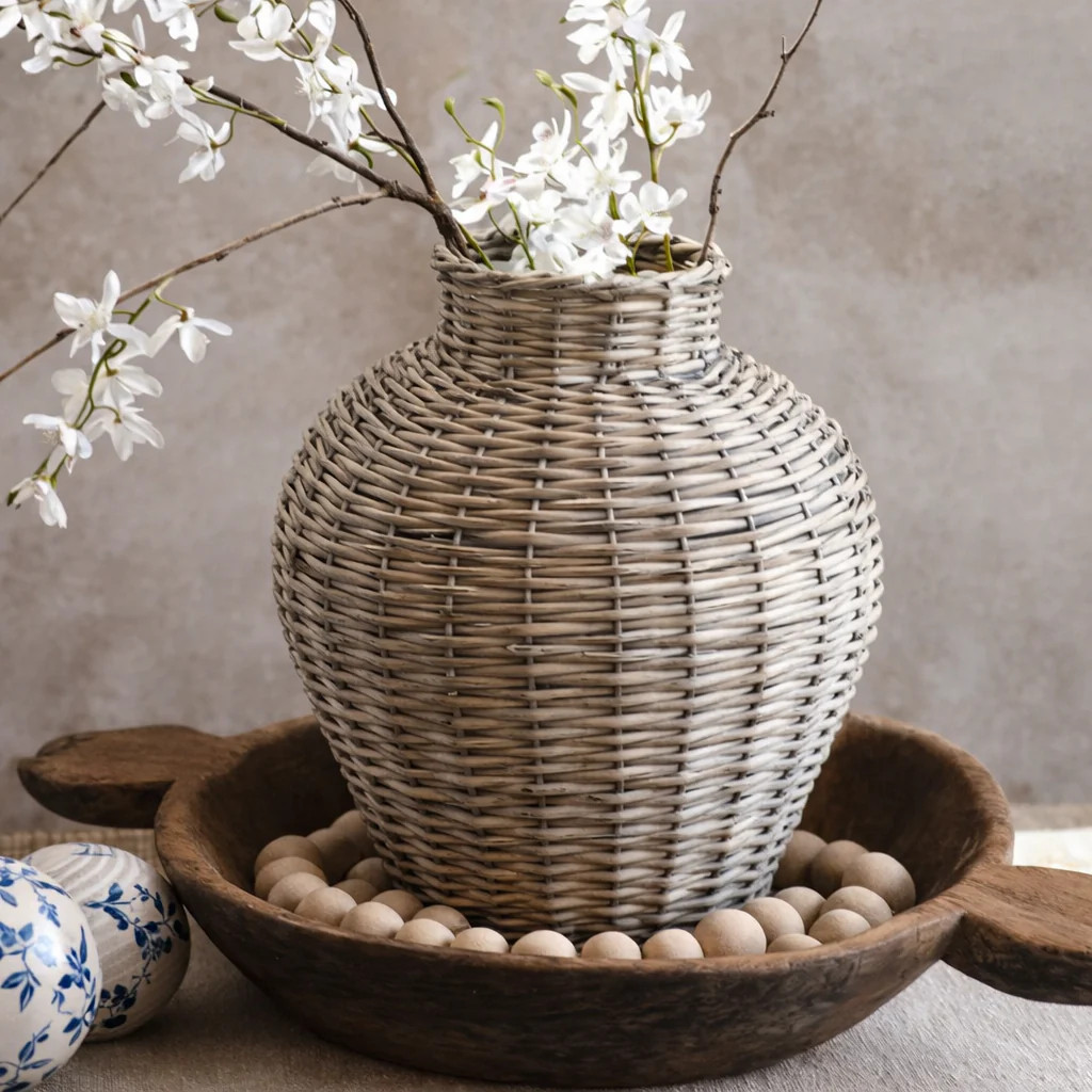 Grey Willow Vase 13.4 | River Chic Designs