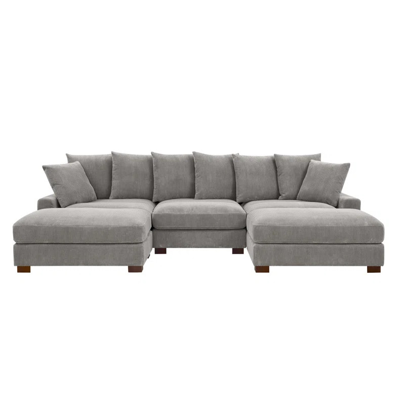 Ashira 5 - Piece Corduroy Sectional | Wayfair North America