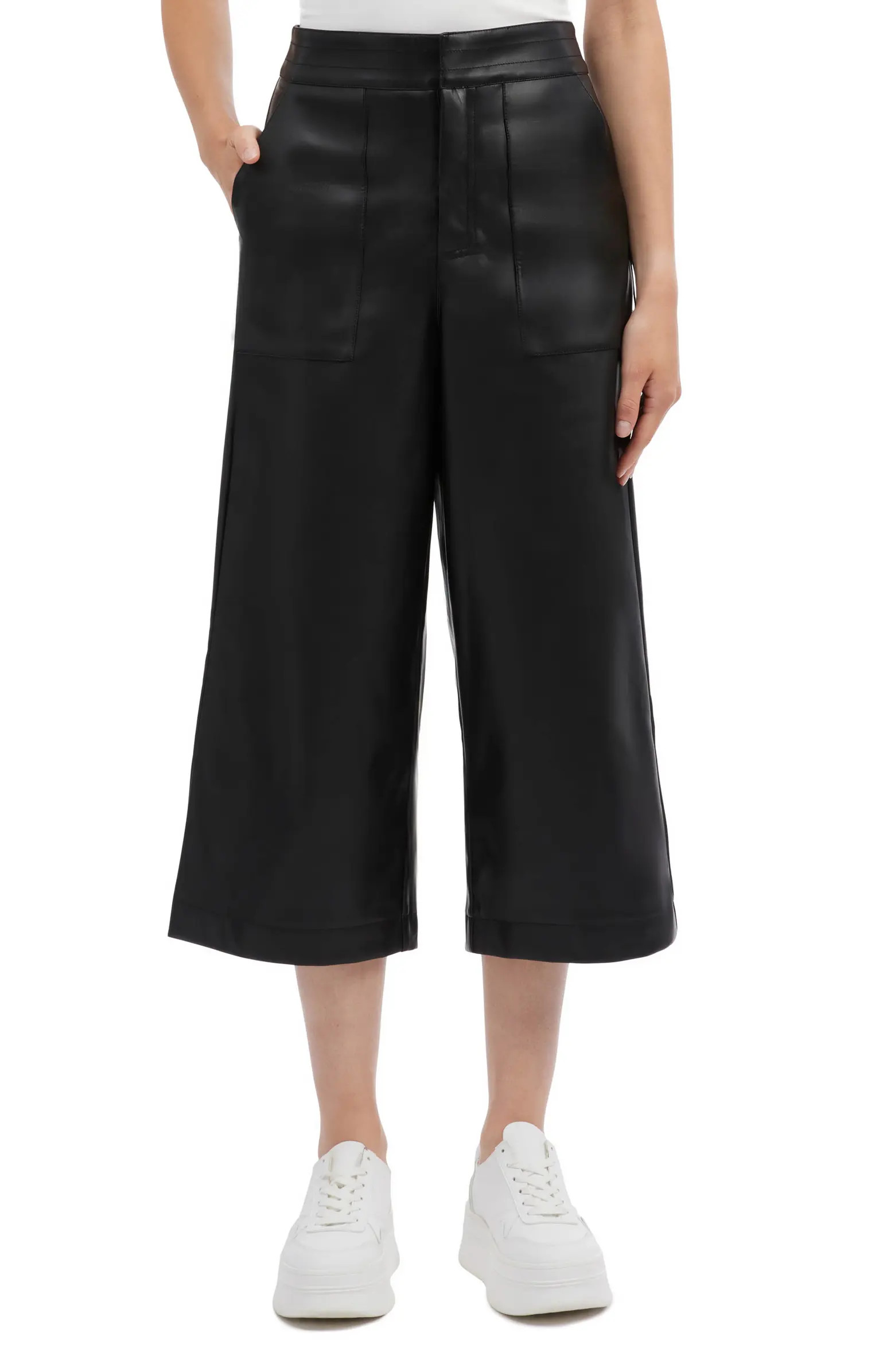 Faux Leather Culotte Pants | Nordstrom Rack