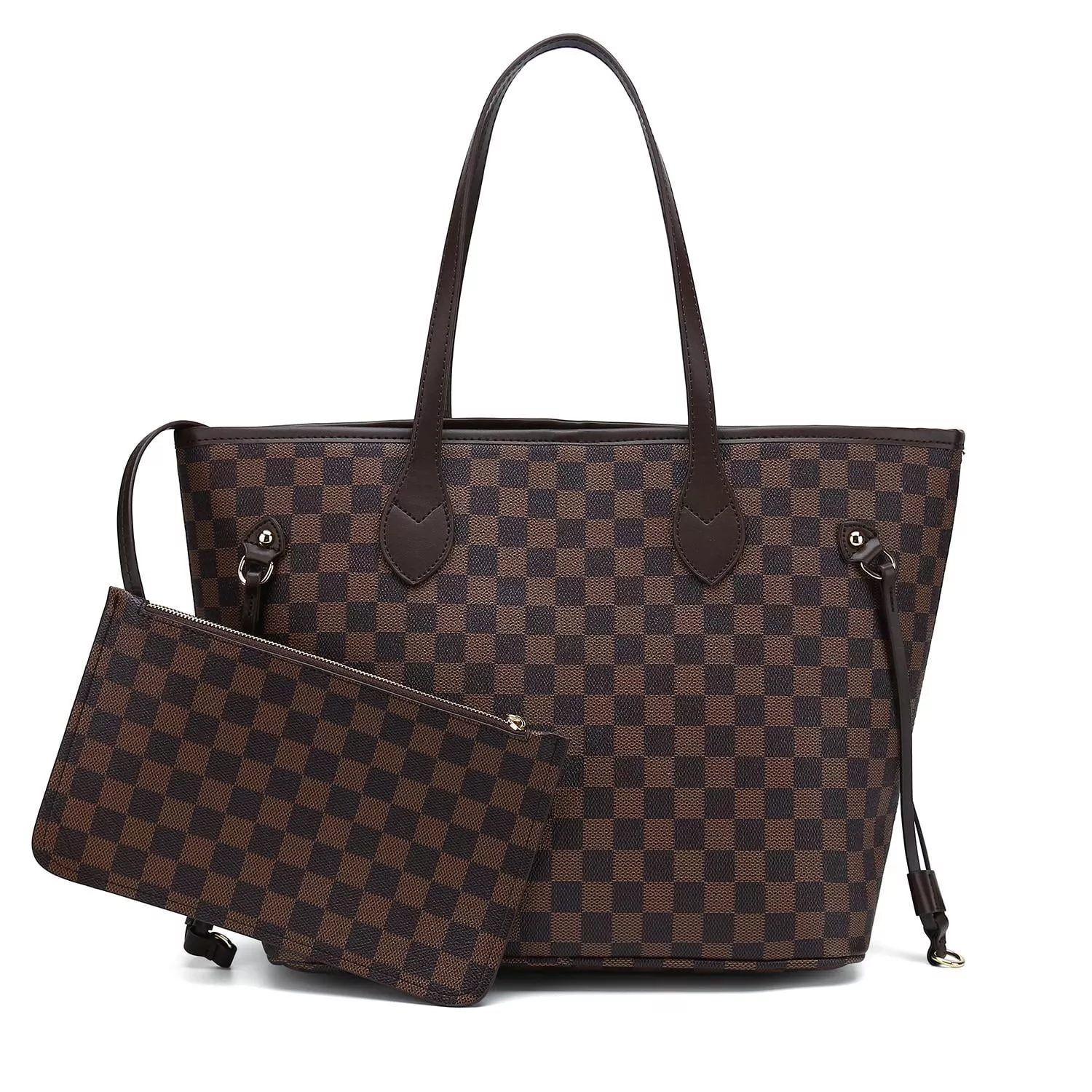 Sexy Dance Checkered Crossbody Bags,Checkered Tote Shoulder Bag,PU Vegan Leather  Shoulder Satchel Bag,Big Capacity Handbag With Coin Purse including 3 Size  Bag 