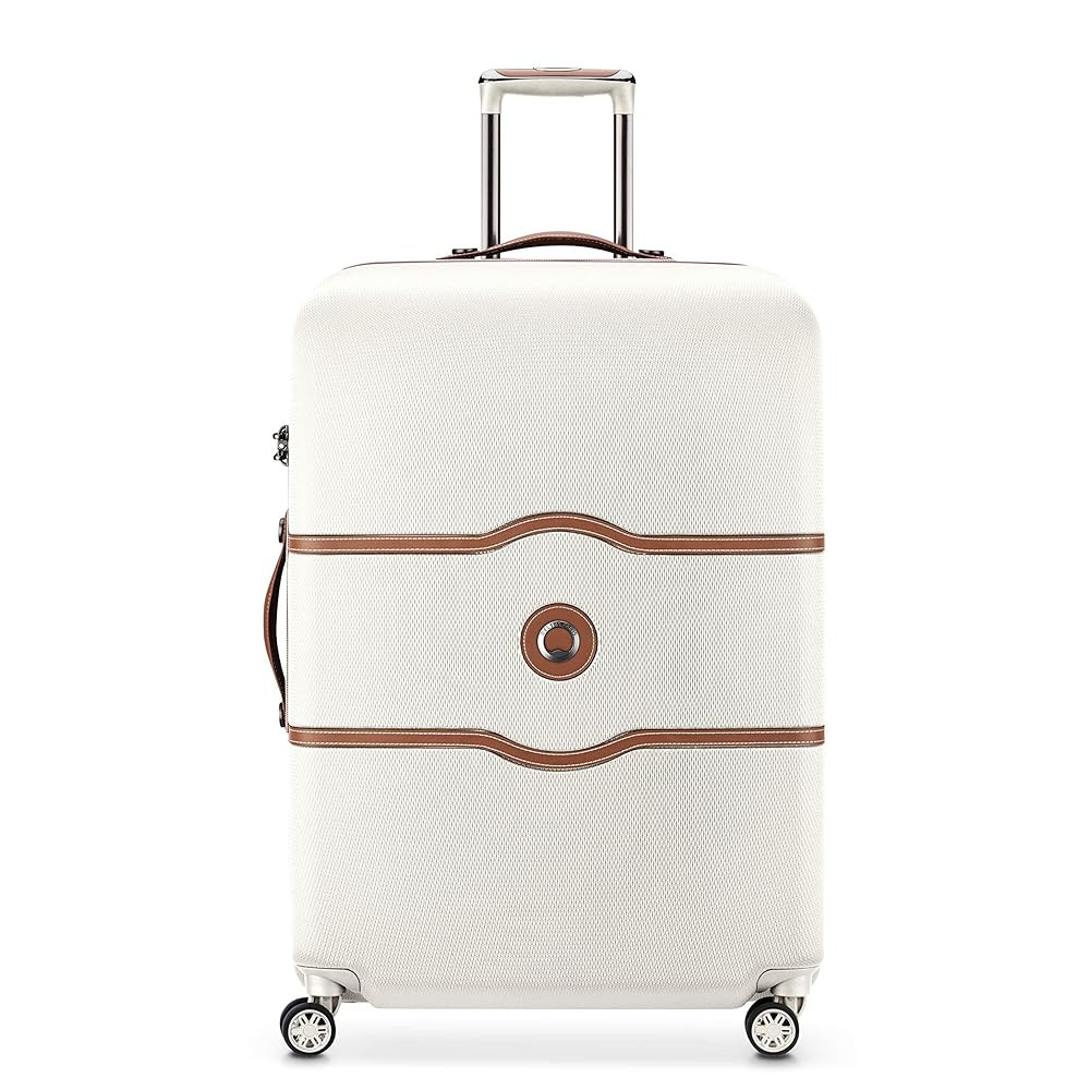 DELSEY PARIS Chatelet Air Hardside Luggage, Spinner Wheels, Champagne White, Checked-Large 28 Inc... | Amazon (US)