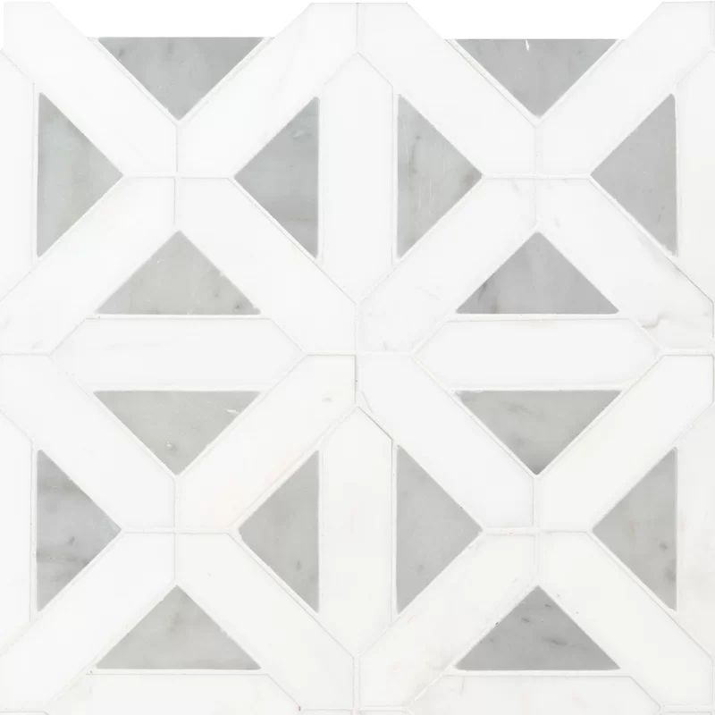 Bianco Dolomite 12" x 12" Marble Grid Mosaic Wall & Floor Tile | Wayfair North America