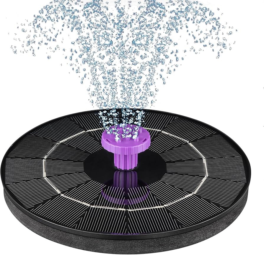3.5W Solar Bird Bath Fountain Pump, Solar Powered Water Pump, Outdoor Water Fountain with 8-in-1 ... | Amazon (US)