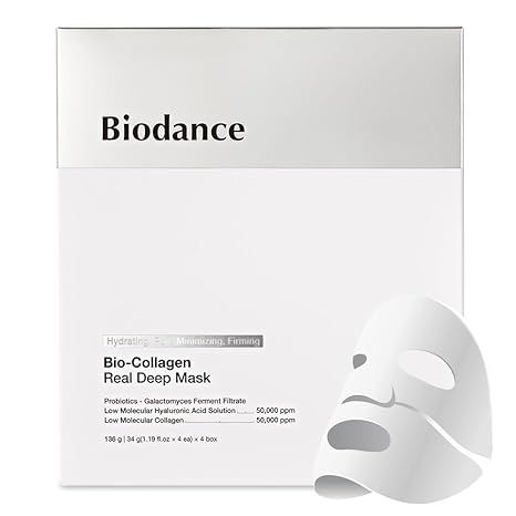 BIODANCE Bio-Collagen Real Deep Mask, Overnight Mask, Pore Eraser Mask, Hydrogel Mask Sheet, Pore... | Amazon (US)