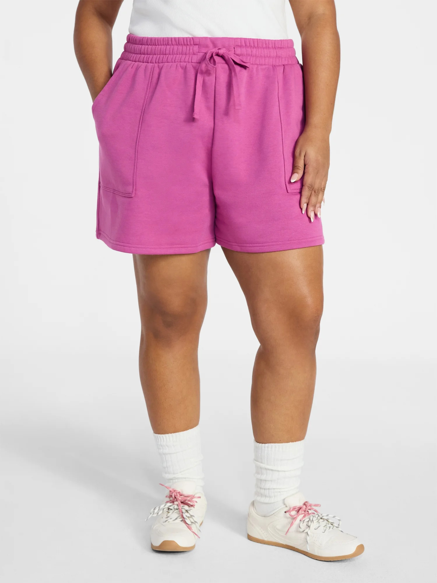 Terra & Sky Women's Plus Size Fleece Shorts, Sizes 0X-5X | Walmart (US)