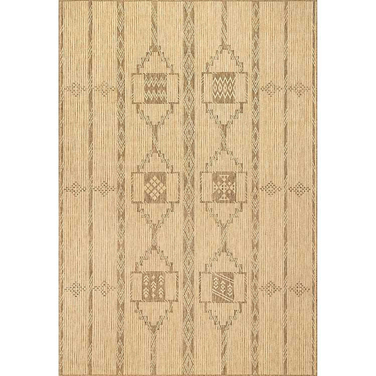 Natural Ganado Indoor/Outdoor Area Rug, 6x9 | Kirkland's Home