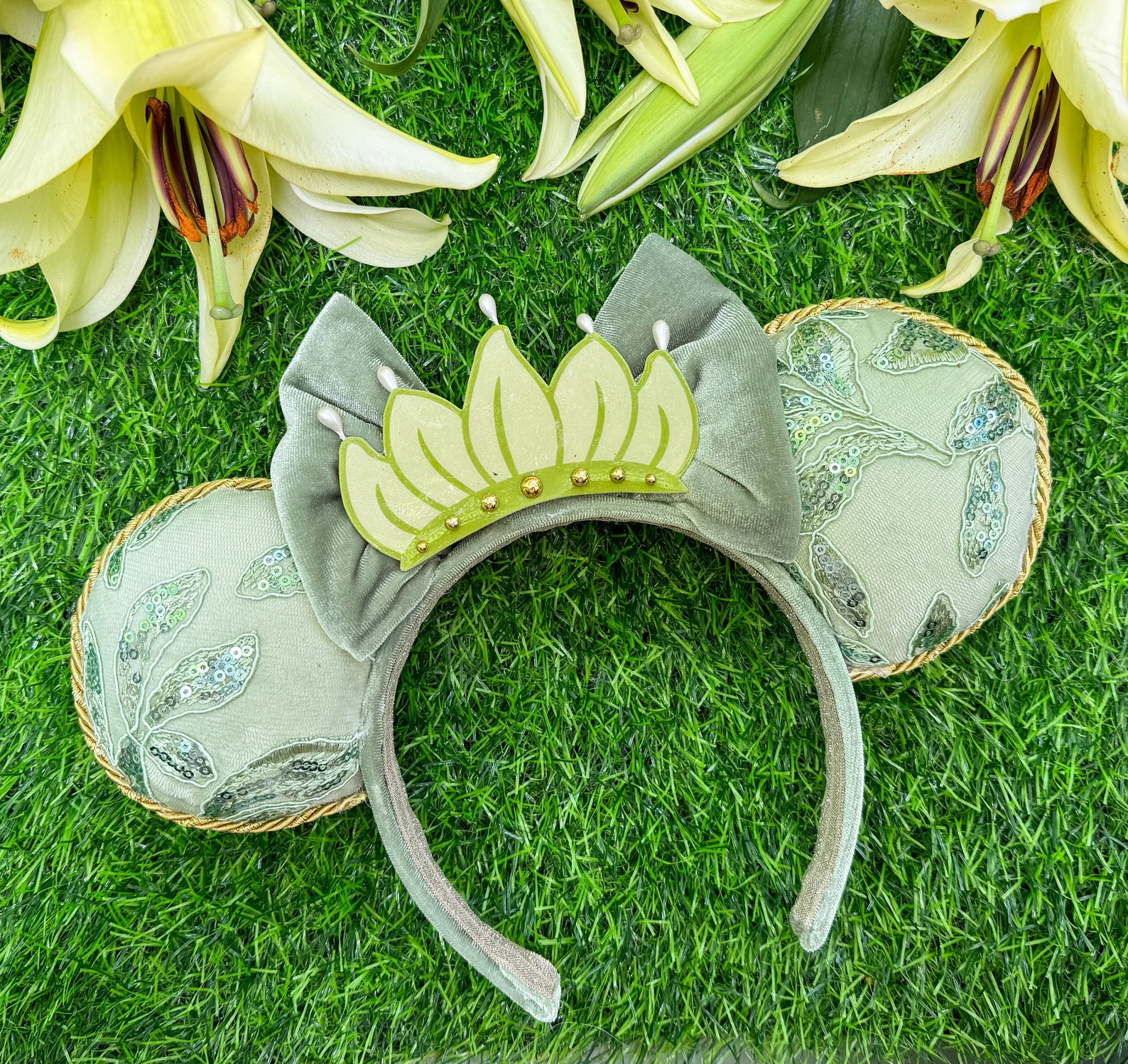 Tiana Inspired Minnie Ears | Princess and the Frog | Minnie Ears | Disney Ears | Gifts for Disney... | Etsy (US)