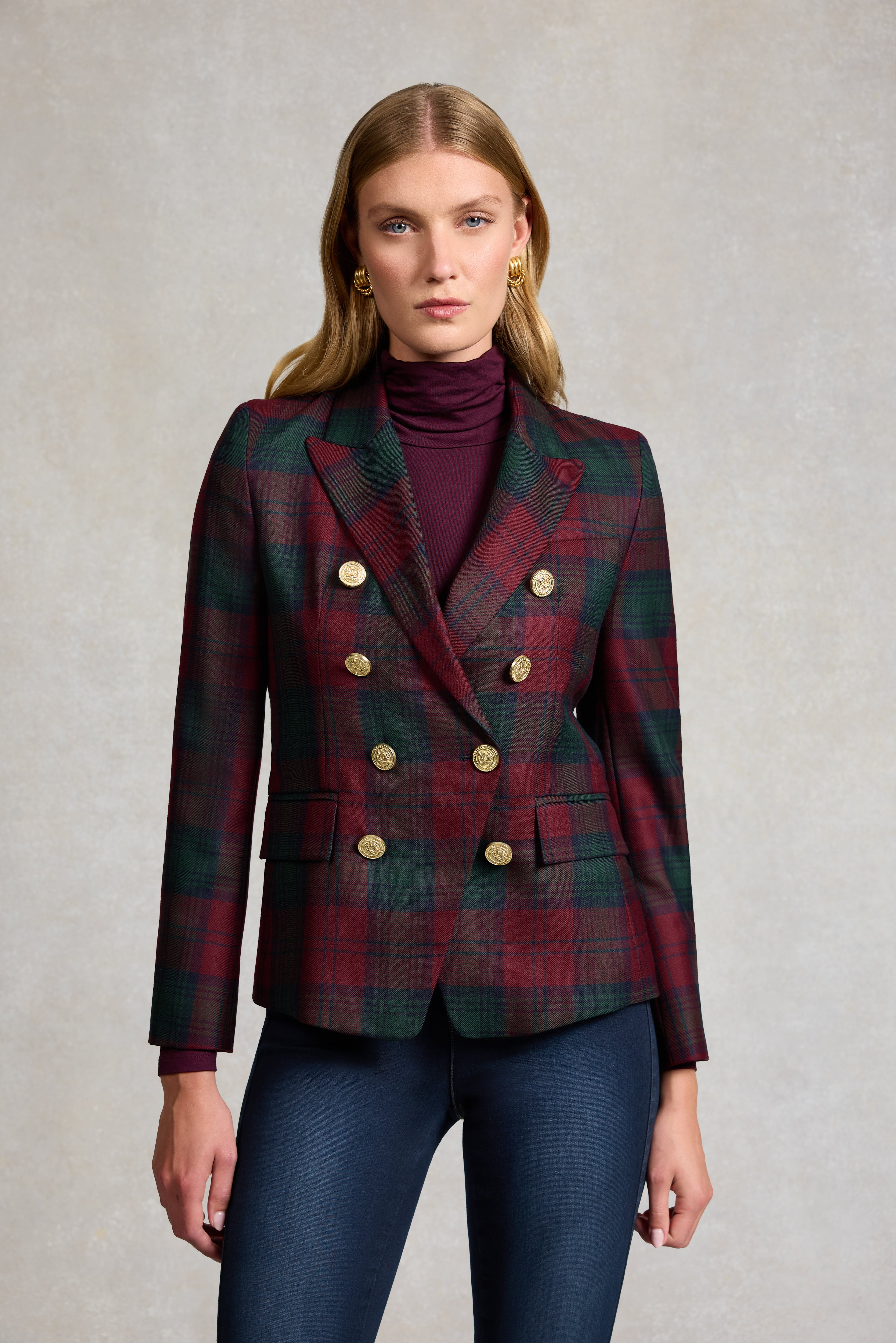 Knightsbridge Blazer (Mulberry Tartan) | Holland Cooper